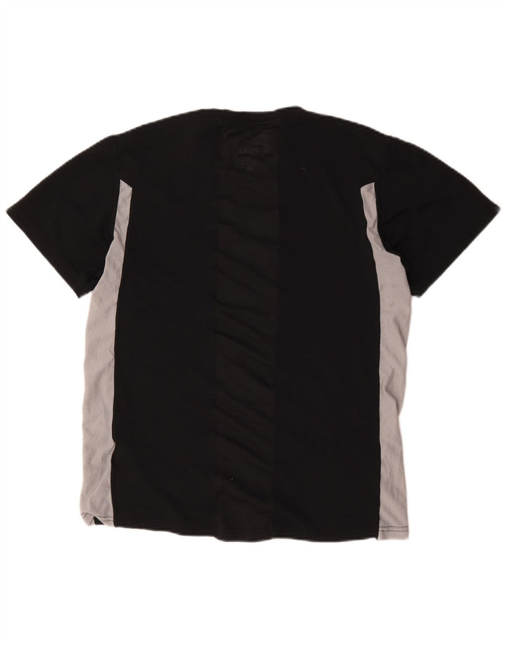 Nike Herre Dri Fit T-Shirt Top UK 38/40 Medium Sort Colourblock Polyester