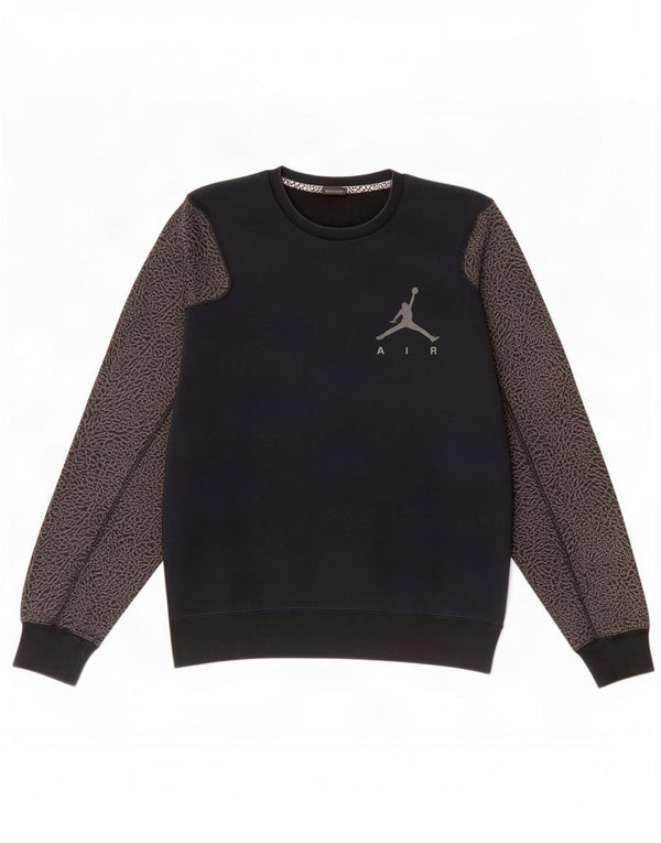 Jordan Herre Grafisk Sweatshirt Jumper Medium Marineblå Colourblock Bomuld
