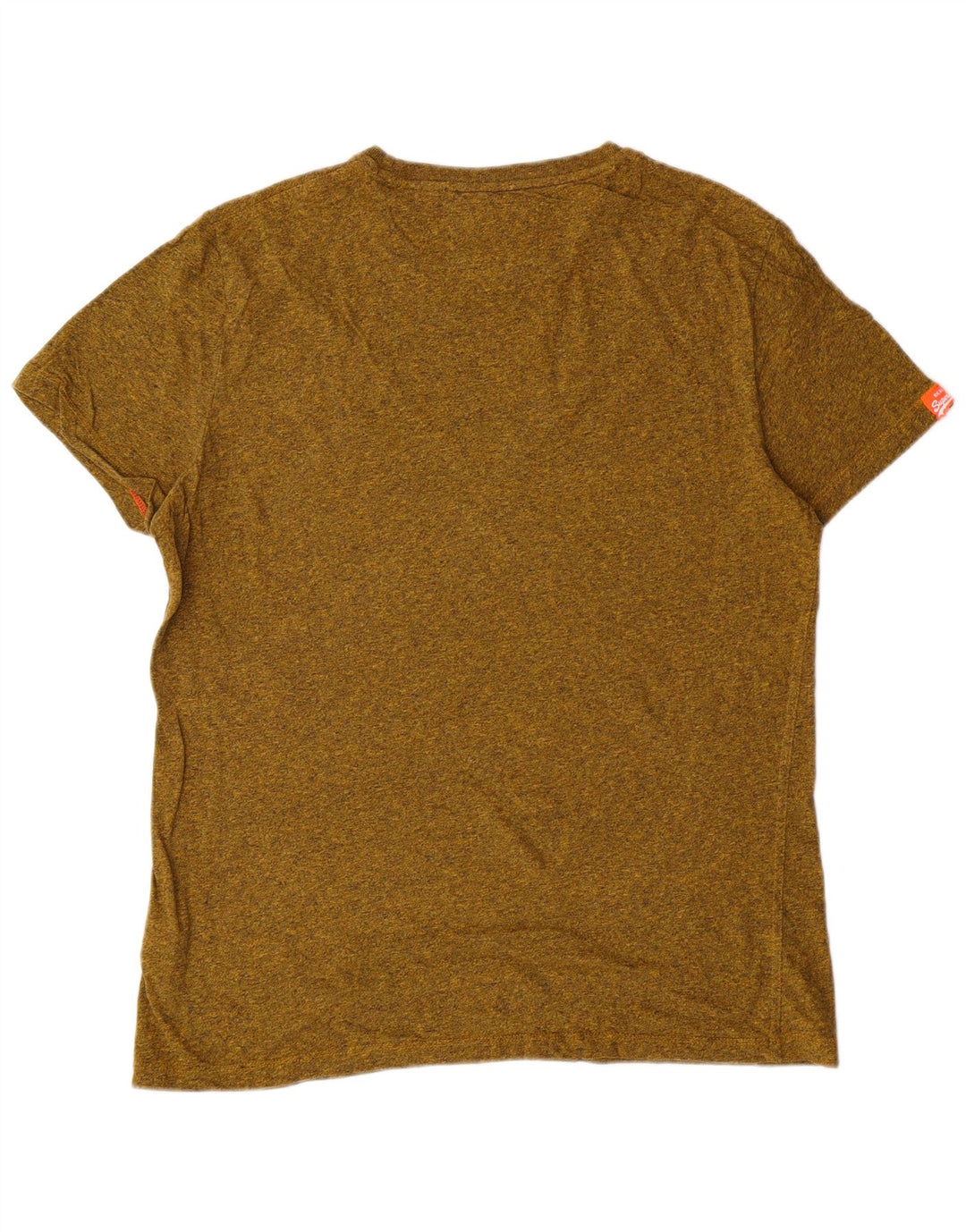 SUPERDRY T-shirt top til kvinder XL Grøn Flecked Bomuld