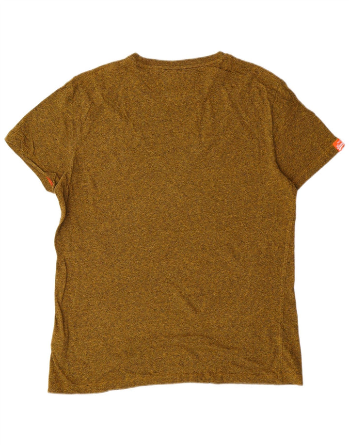 SUPERDRY T-shirt top til kvinder XL Grøn Flecked Bomuld