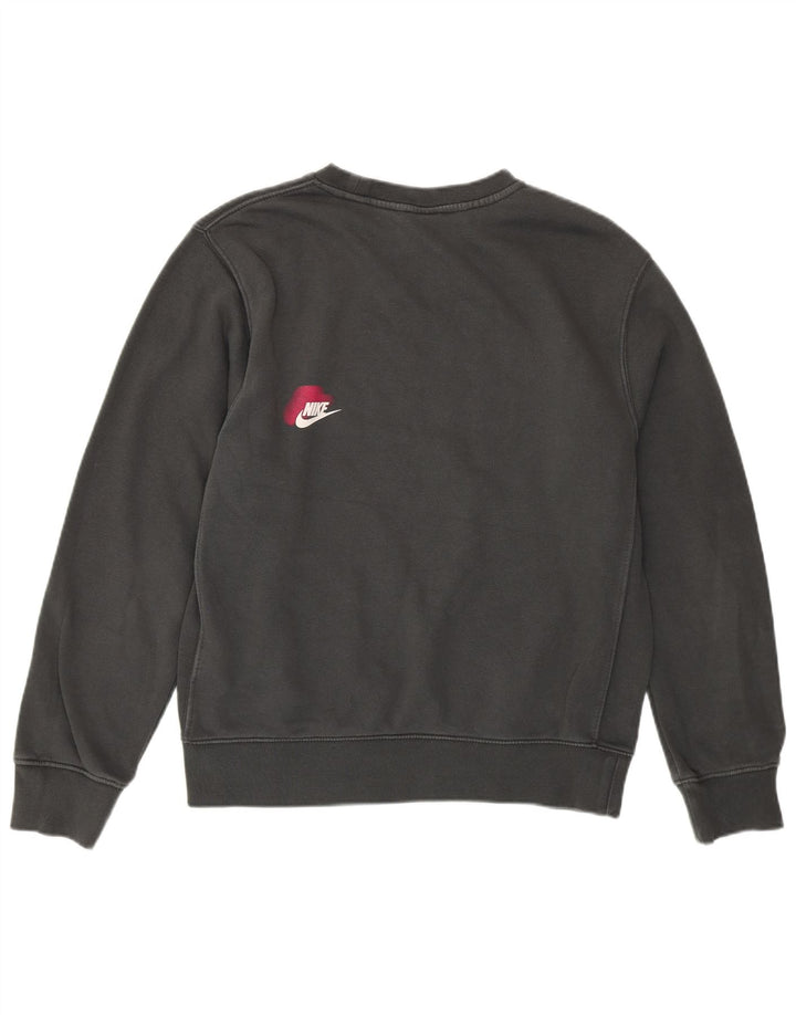 NIKE grafisk sweatshirt til mænd, lille grå bomuld