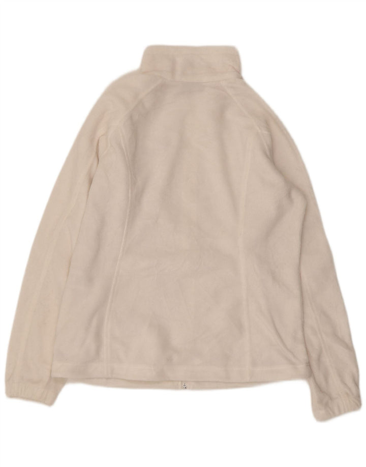 COLUMBIA Womens Fleece Jacket UK 16 Large White Polyester