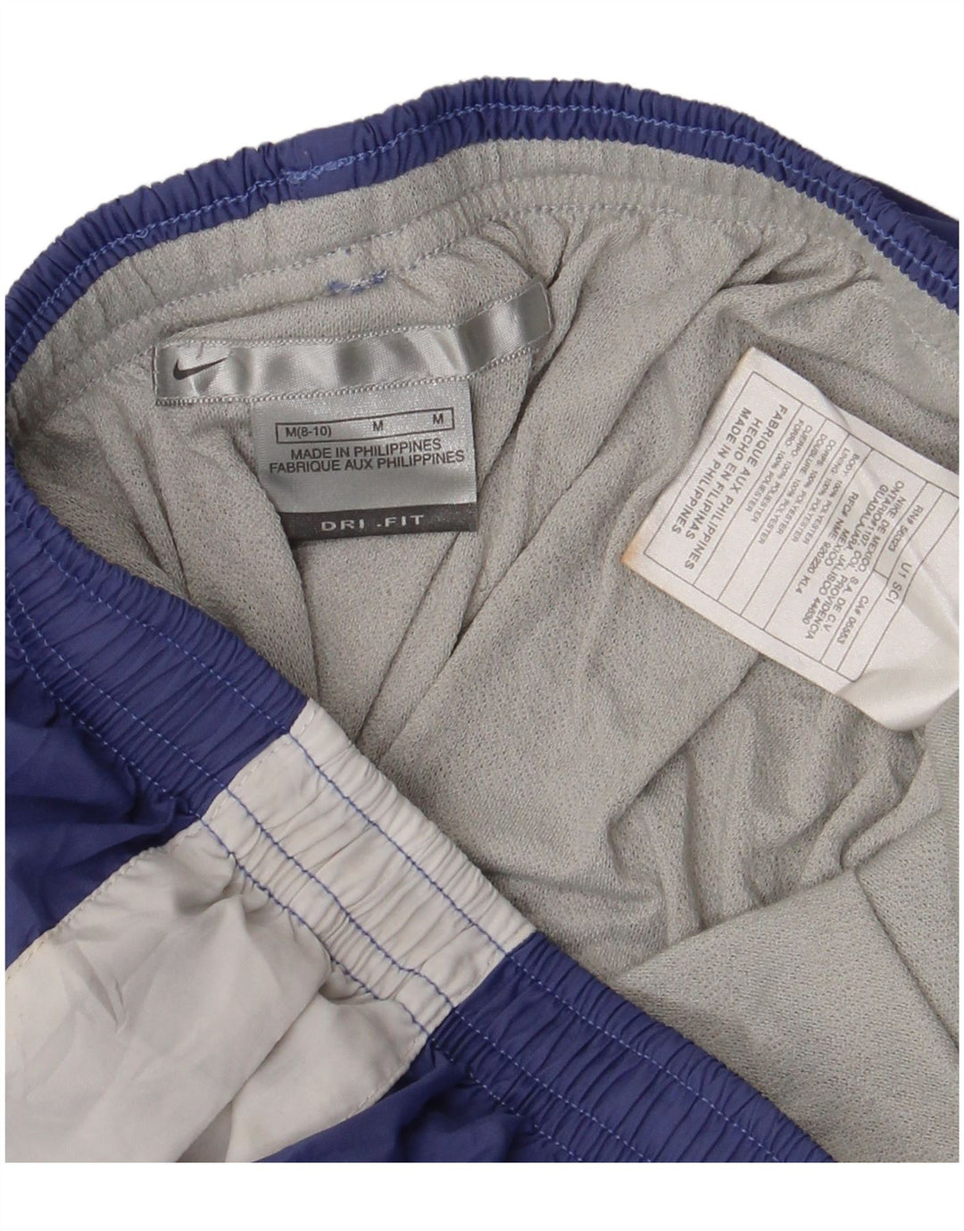 NIKE Dri Fit sportsshorts til kvinder US 8/10 Medium Blue Colourblock Polyester