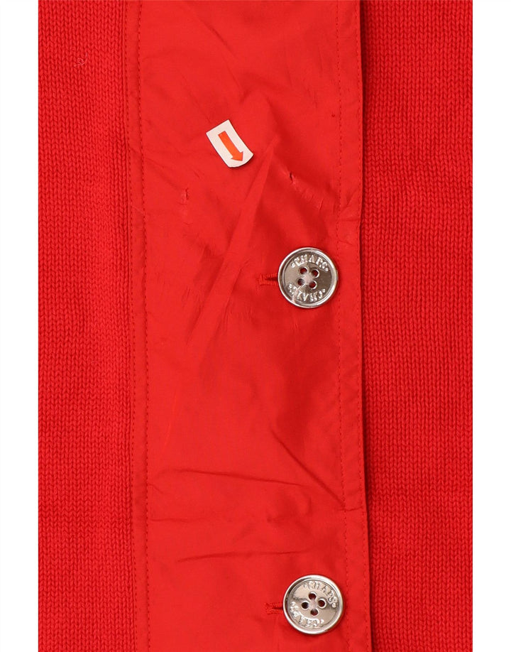 CHAPS ærmeløs cardigantrøje til kvinder UK 16 Stor rød bomuld