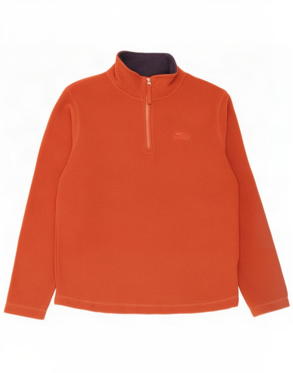 Weird Fish Herre Zip Neck Fleece Jumper Stor Brun Polyester
