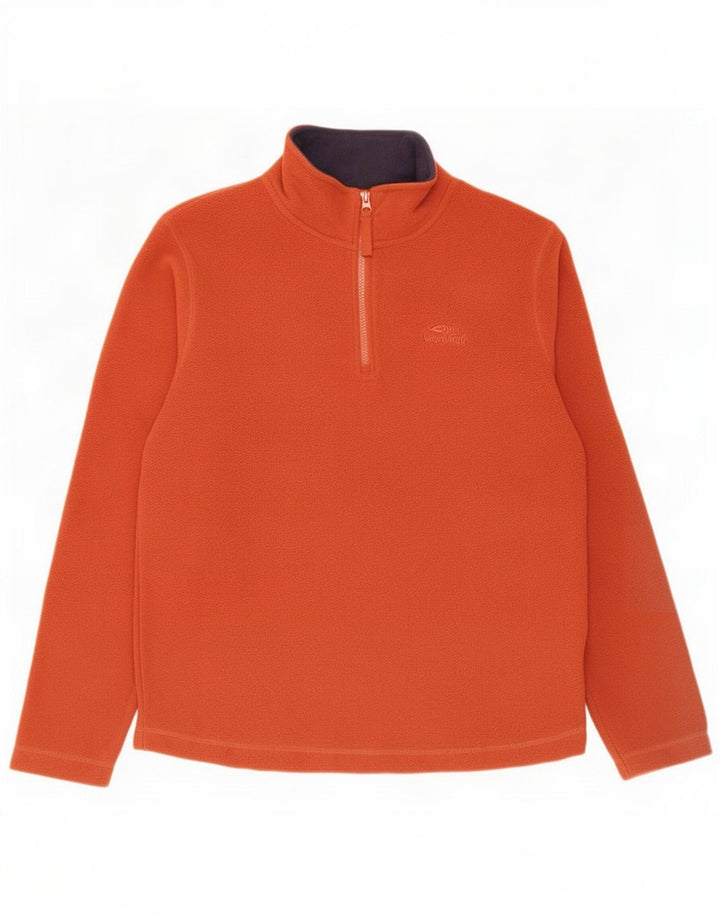 Weird Fish Herre Zip Neck Fleece Jumper Stor Brun Polyester