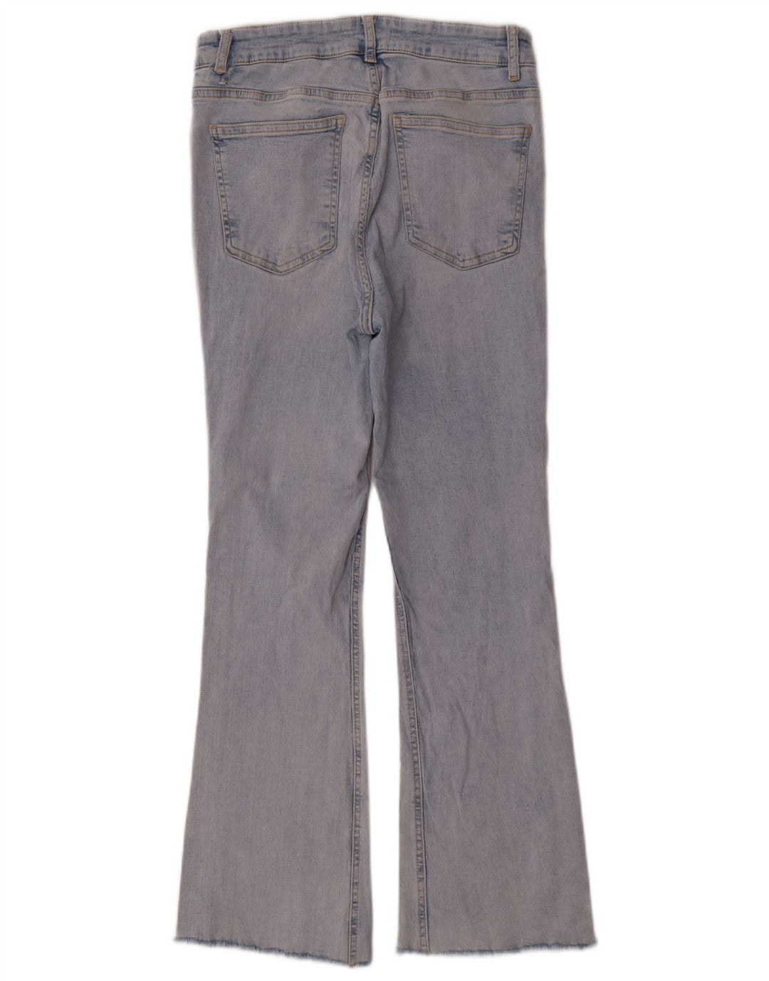 Zara Dame Flared Jeans EU 42 Large W32 L27 Blå Bomuld