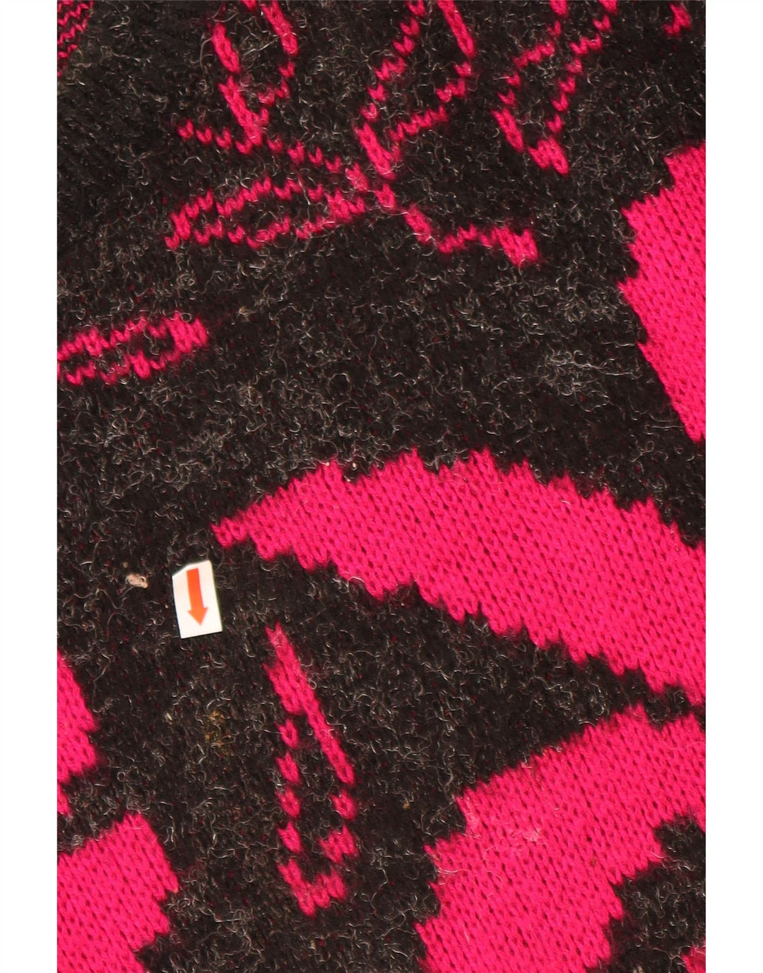 VINTAGE Womens Boat Neck Jumper Sweater UK 20 2XL Black Floral Acryl