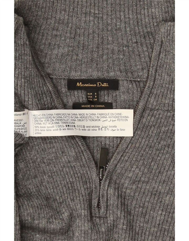 Massimo Dutti Dame Jumper Kjole UK 8 Lille Grå Lyocell