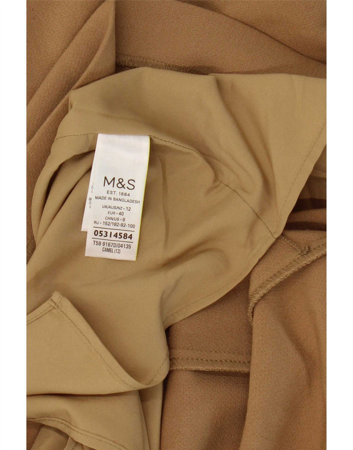 Marks & Spencer Kvinder Off Shoulder Sheath Dress UK 12 Medium Beige