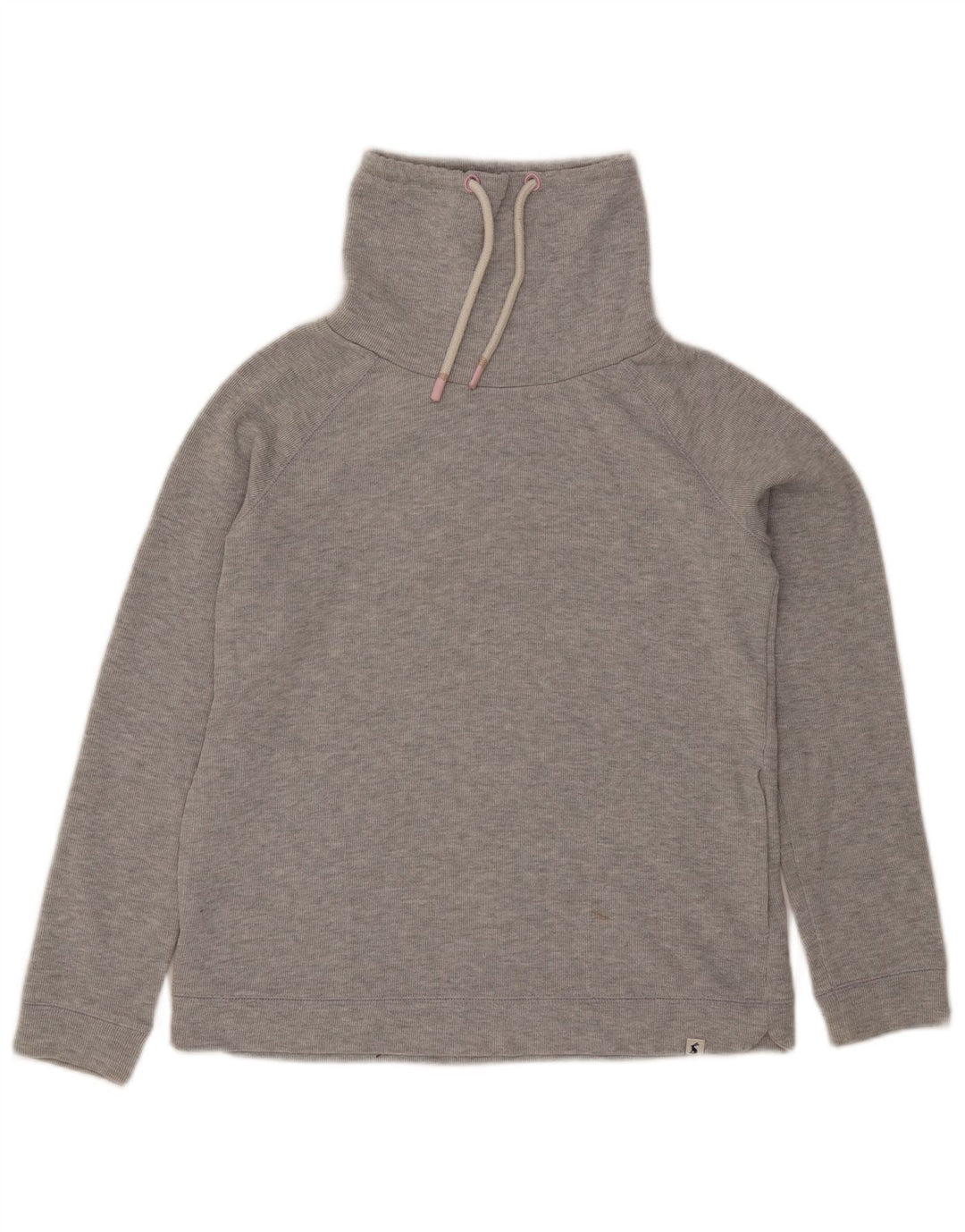 Joules Dame Rullehals Sweatshirt Jumper UK 12 Medium Grey Flecked Bomuld