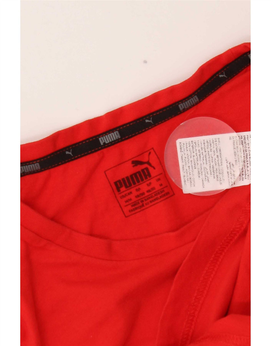 Puma Herre grafisk T-shirt Top Medium Rød Bomuld