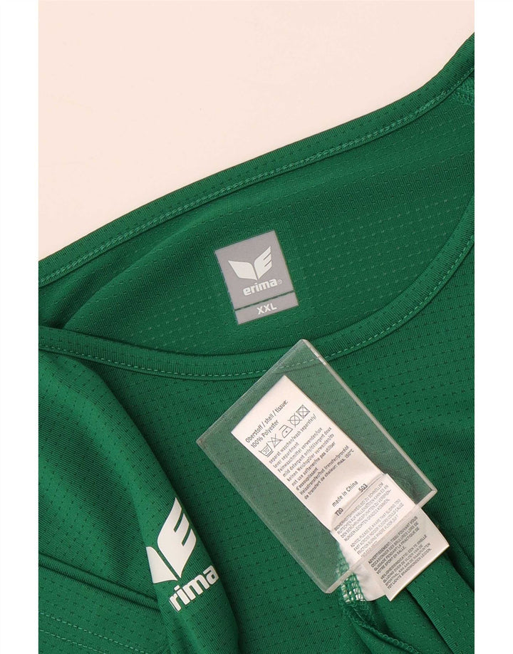 Erima Herre T-Shirt Top 2XL Grøn Polyester