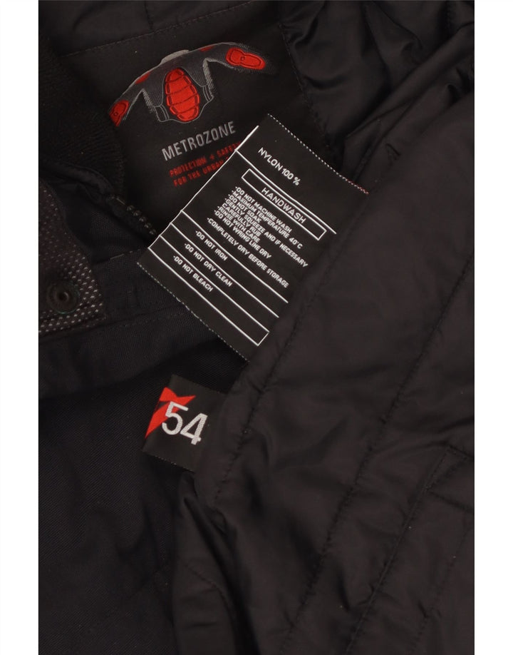 Vintage Herre Utility Jacket IT 54 2XL Sort Nylon