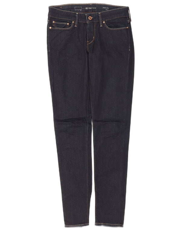 Levi's Womens Slight Curve Modern Rise Skinny Jeans W26 L30 Navy Blue