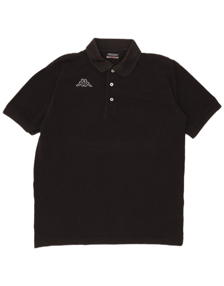 KAPPA Herre poloshirt Stor sort bomuld