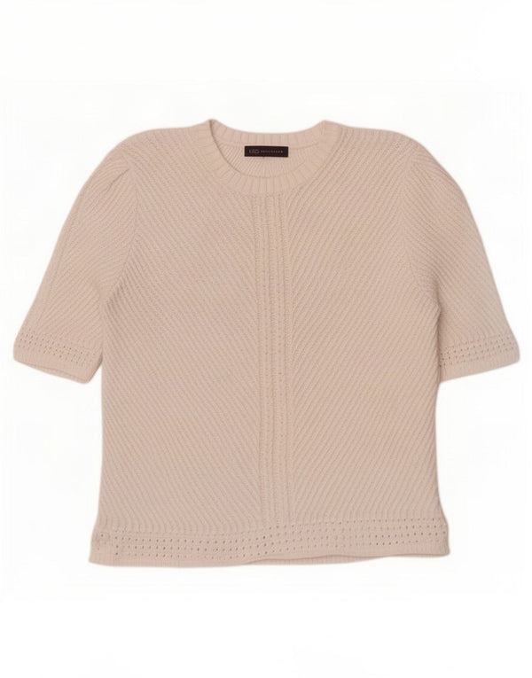 Marks & Spencer Dame Boat Neck Jumper Sweater UK 20 2XL Hvid