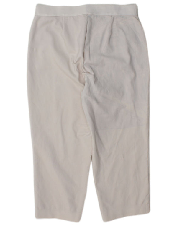 Marks & Spencer Dame Capri Bukser med høj talje UK 14 Large W32 L22 White