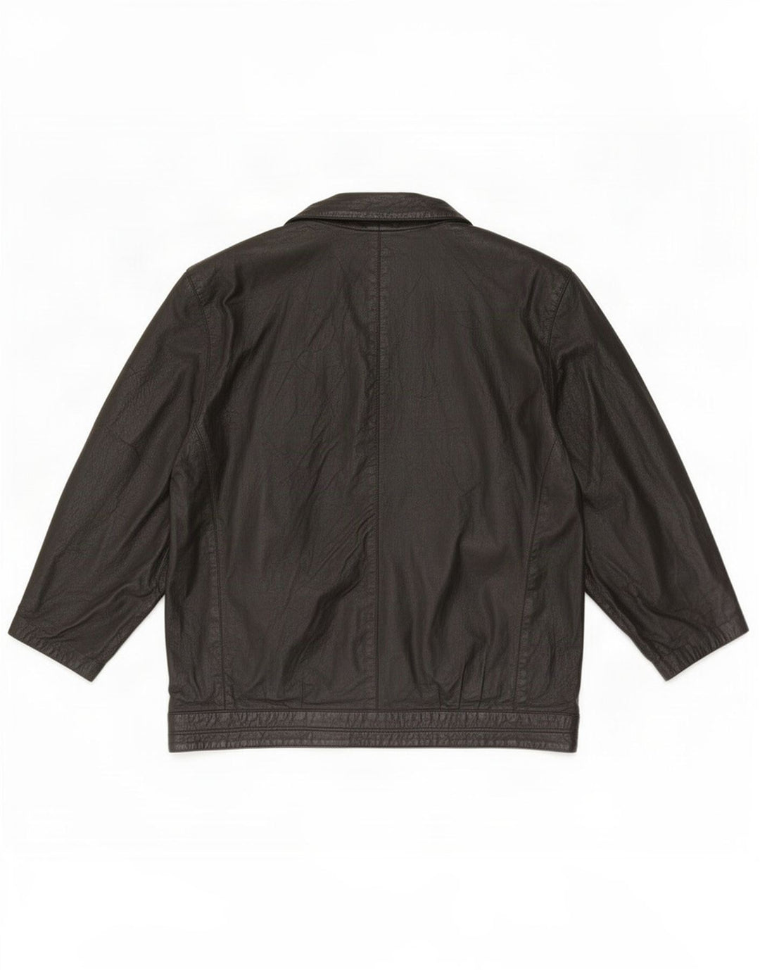 Vintage læderjakke til kvinder UK 42 XL Sort