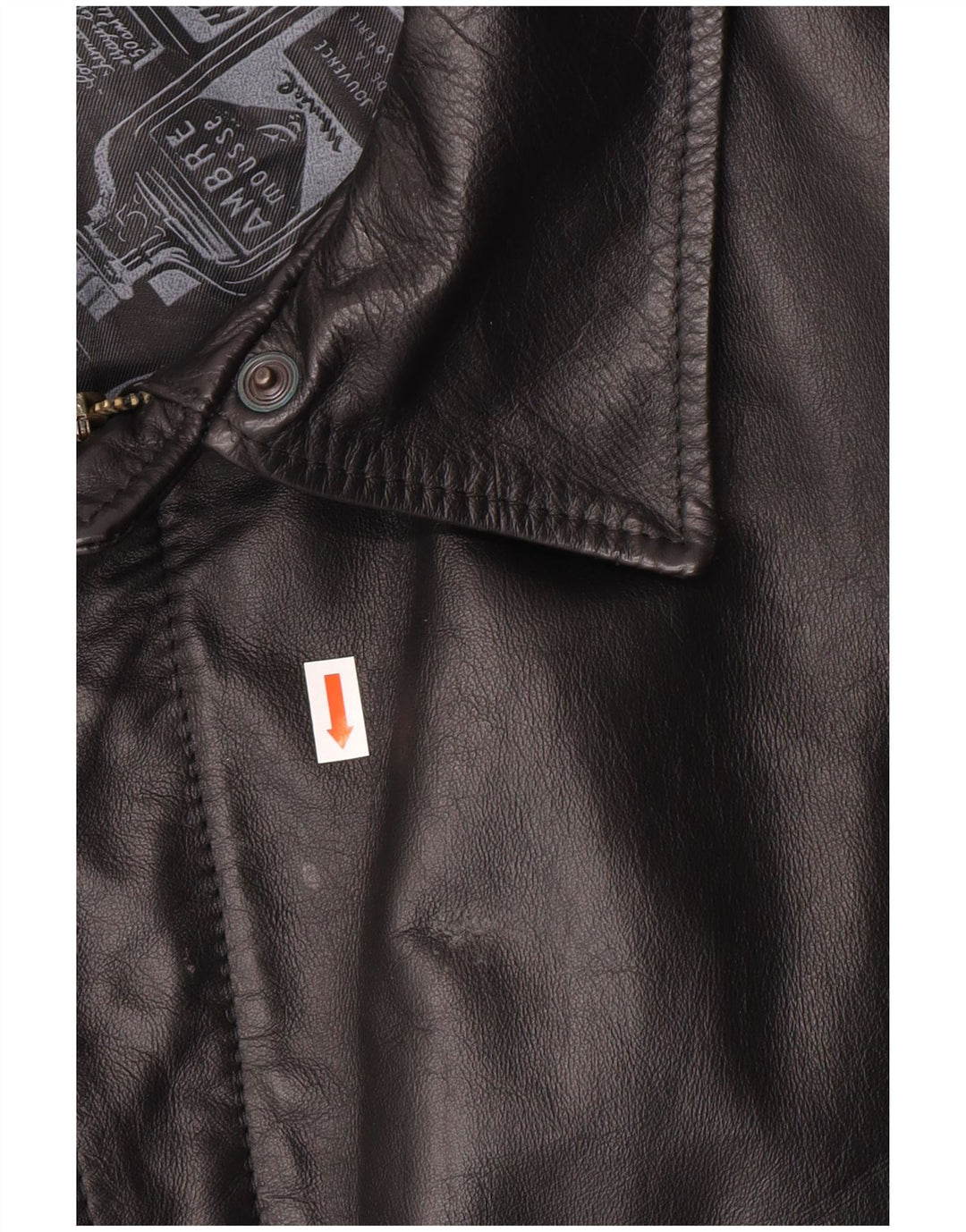 Vintage Herre Military Bomber Læderjakke UK 42 XL Sort