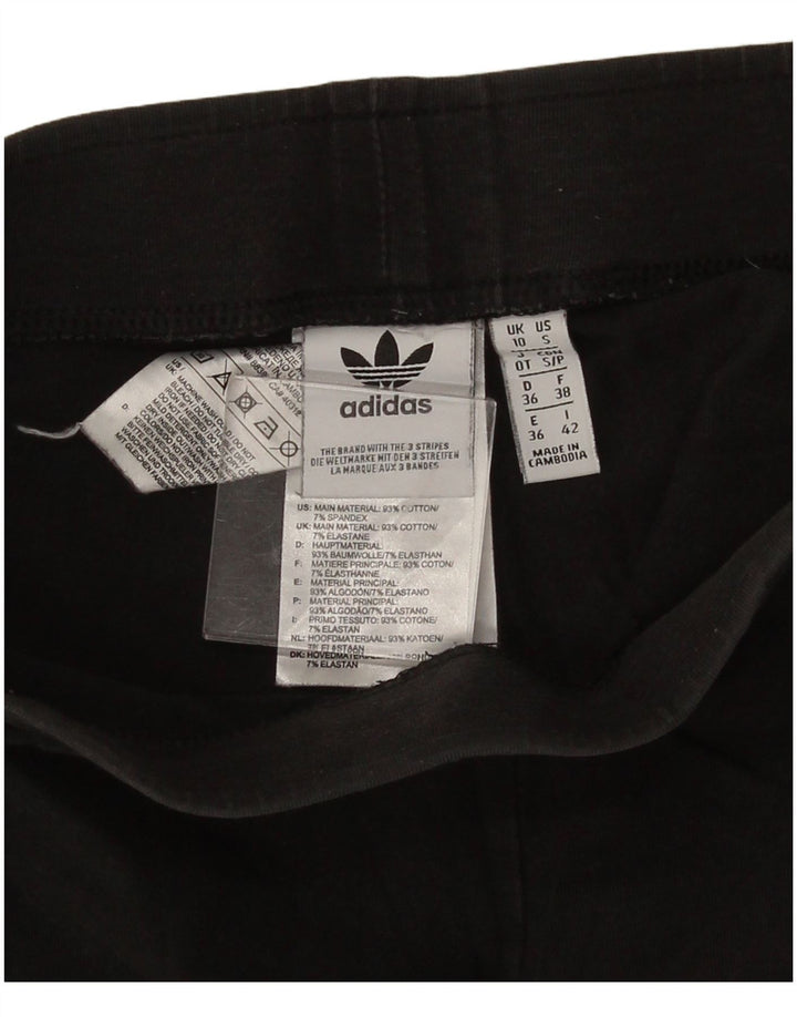 Adidas Dame Leggings UK 10 Small Black Bomuld