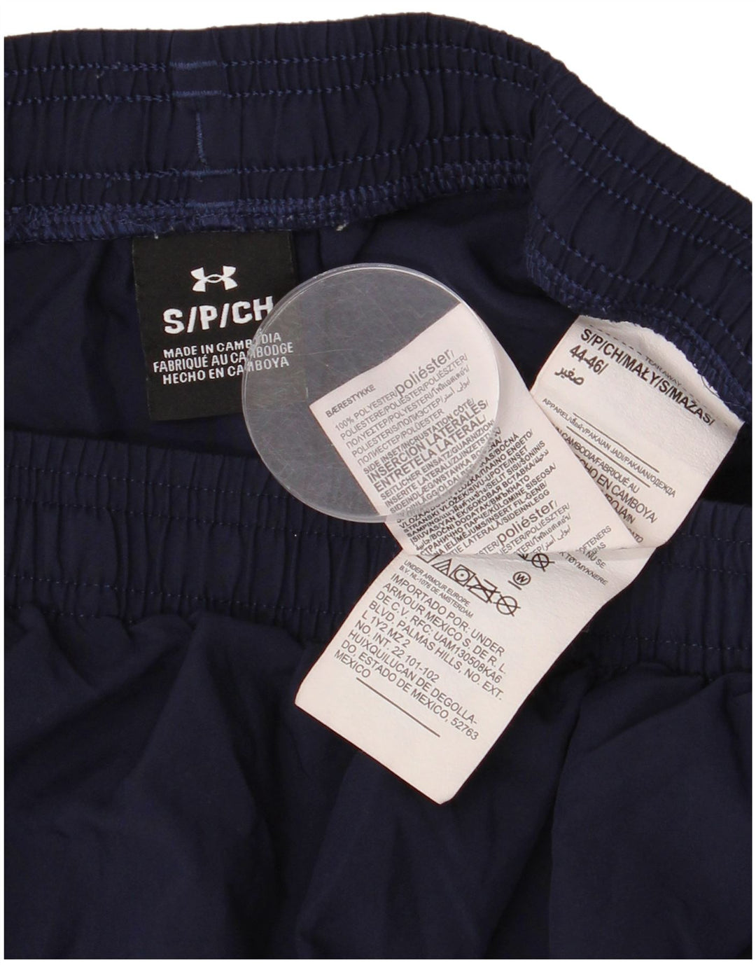 Under Armour Herre Sportshorts Small Navy Blue Colourblock Polyester