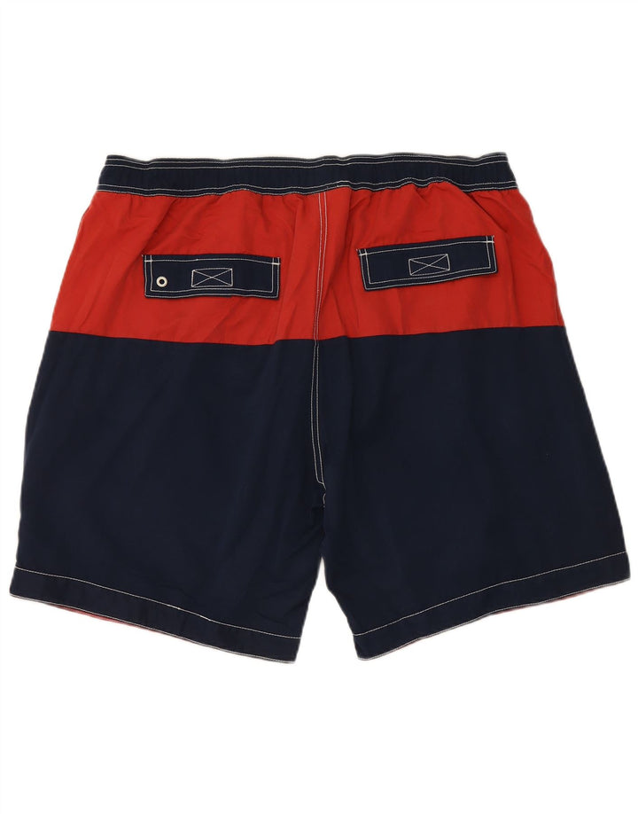 WEIRD FISH Grafiske svømmeshorts til mænd XL Navy Blue Colourblock