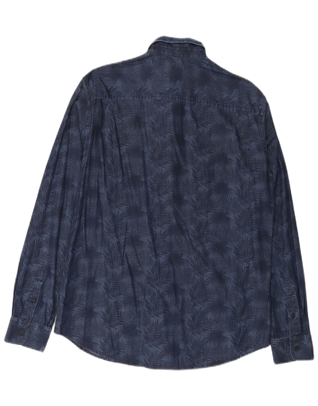 Armani Exchange Herre Regular Fit-skjorte Medium Navyblå Blomsterbomuld
