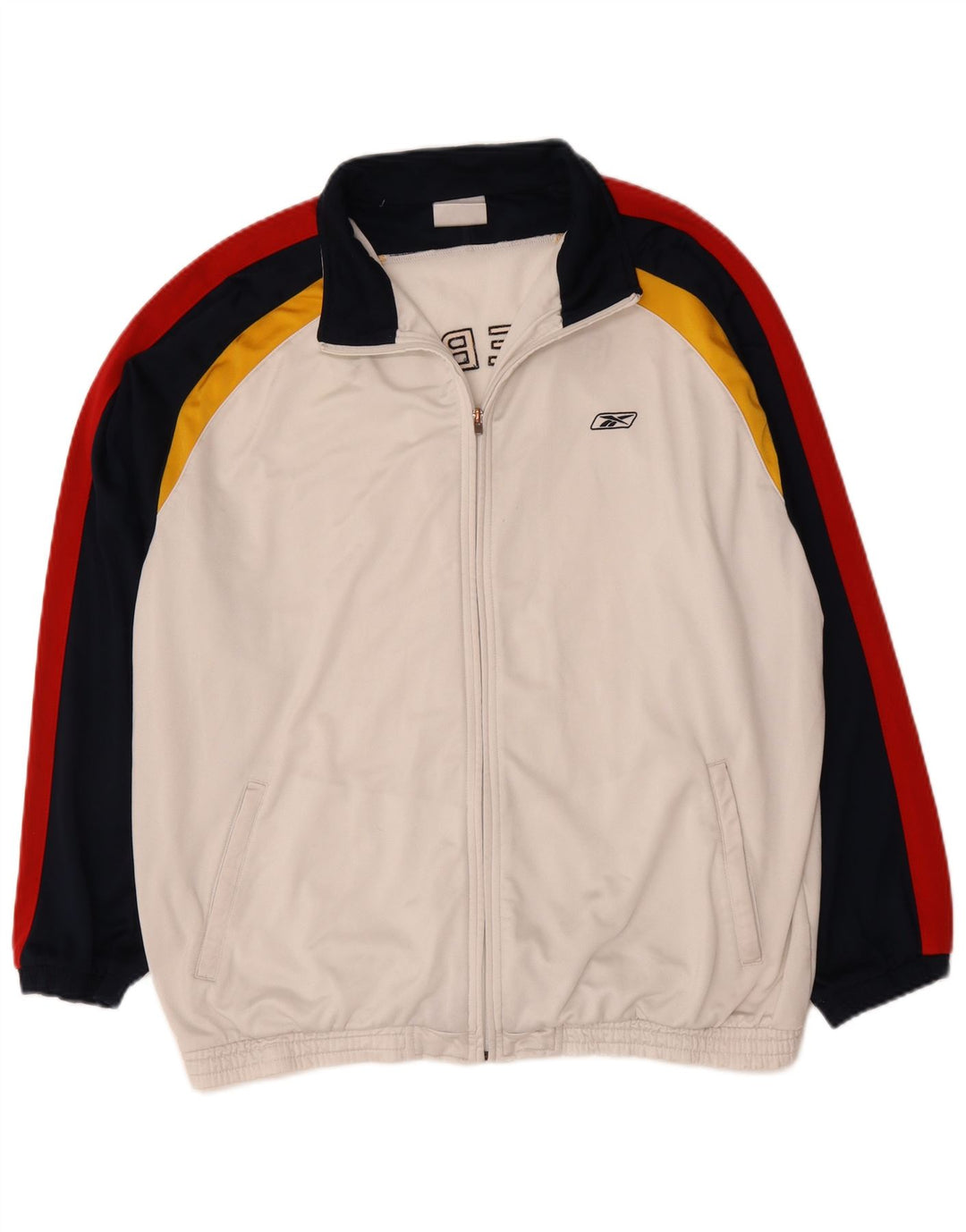 Reebok Herre Grafisk Loose Fit træningsdragt Topjakke Stor hvid Colourblock