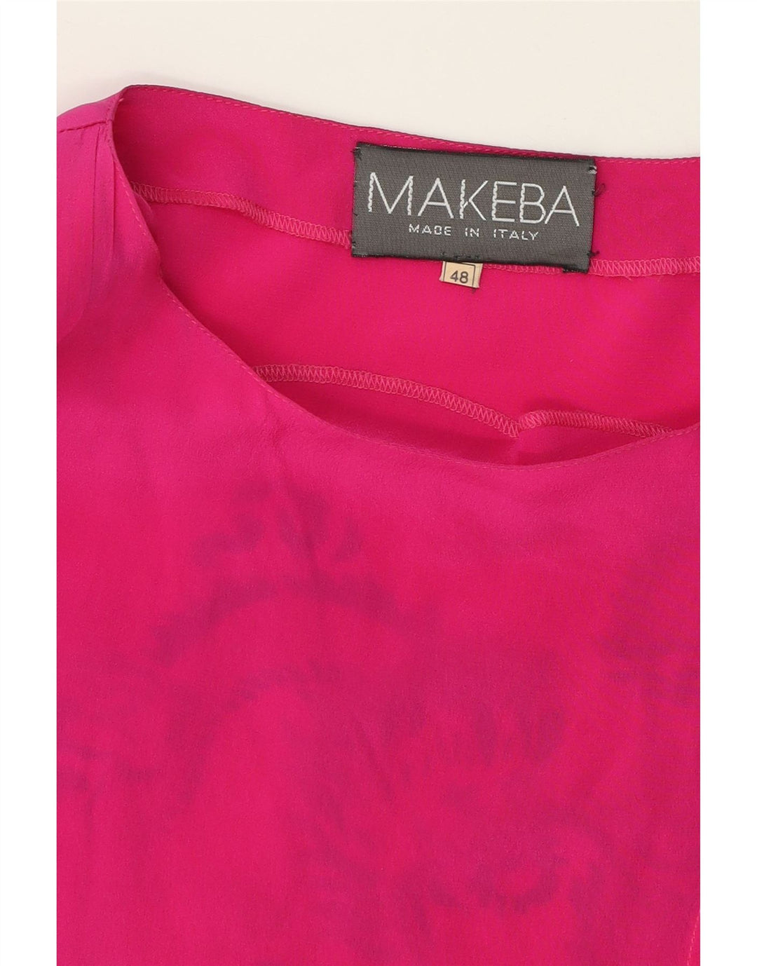 VINTAGE Womens Graphic Short Sleeve Blouse Top IT 48 XL Pink Vintage Vintage and Second-Hand Vintage from Messina Hembry 
