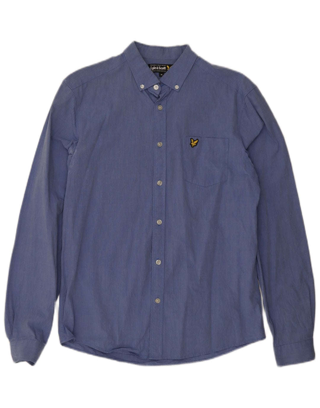 Lyle & Scott herreskjorte mellemblå bomuld