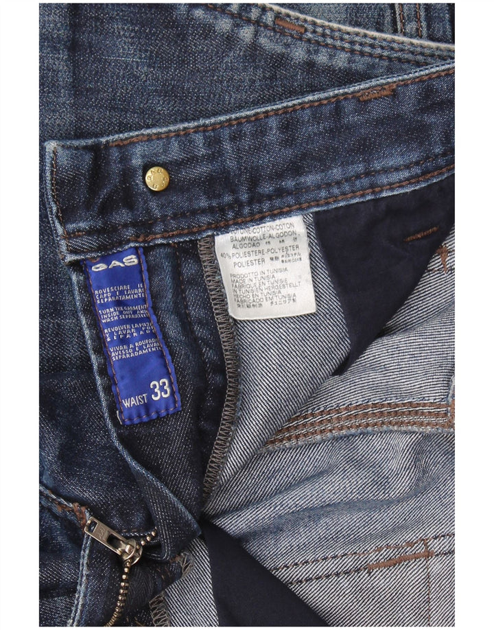 Gas Straight Jeans til kvinder W33 L30 Blå Bomuld