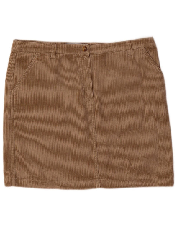 Sergio Tacchini Damefløjlsnederdel IT 44 Medium W34 Beige Bomuld