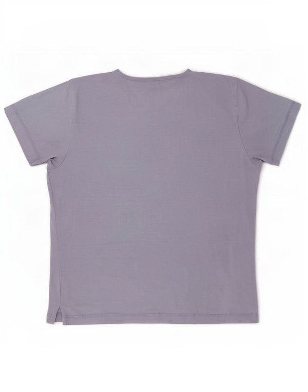 Champion Dame Grafisk T-Shirt Top UK 16 Stor Lilla Bomuld