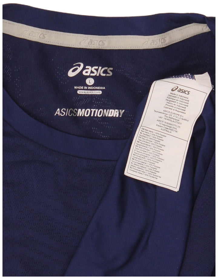 Asics Damevest Top UK 16 Large Navy Blue Polyester
