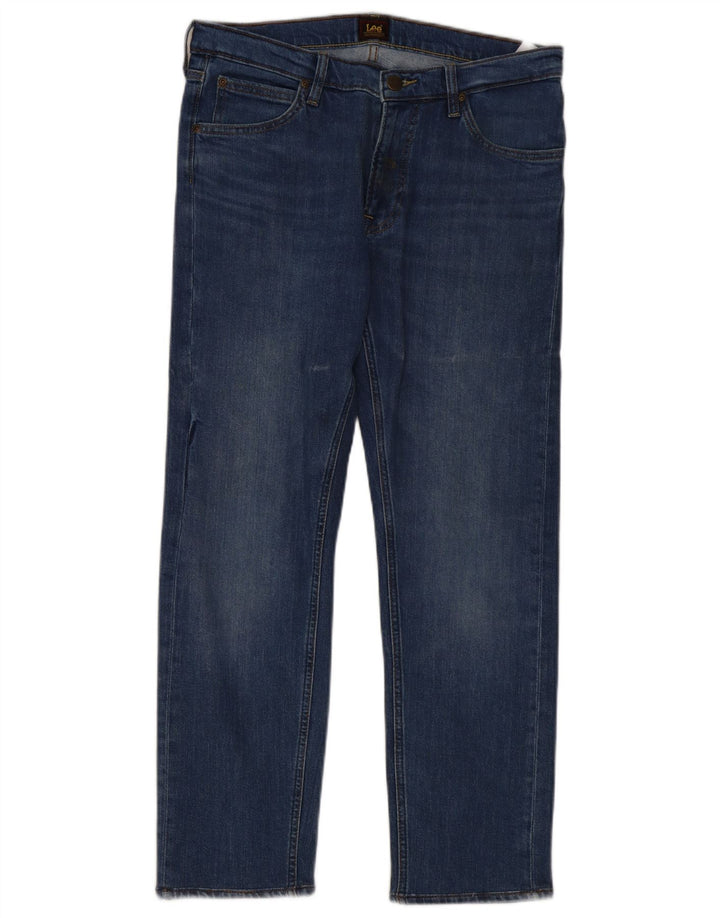 Lee Dame Daren Zip Fly Straight Jeans W32 L30 Blå Bomuld