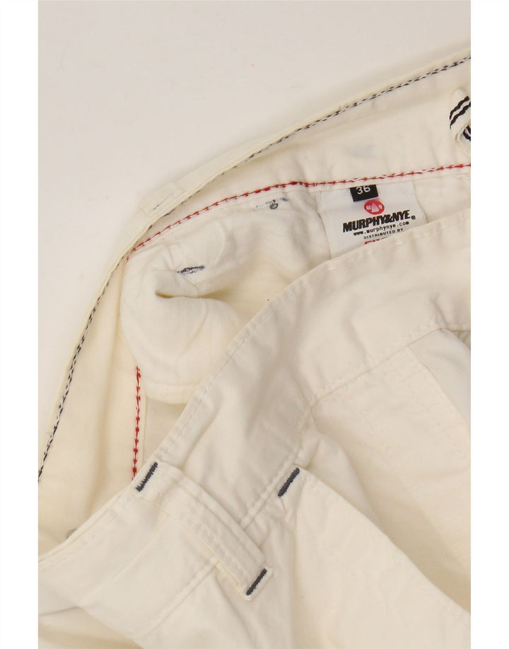 Murphy & Nye Herre Chino Shorts W36 Large White Bomuld