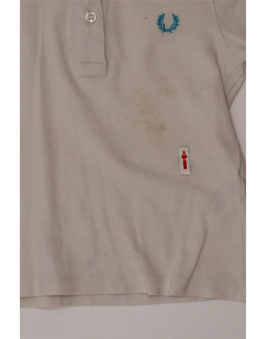 Fred Perry Boys Polo Shirt 3-4 Years Off White Bomuld