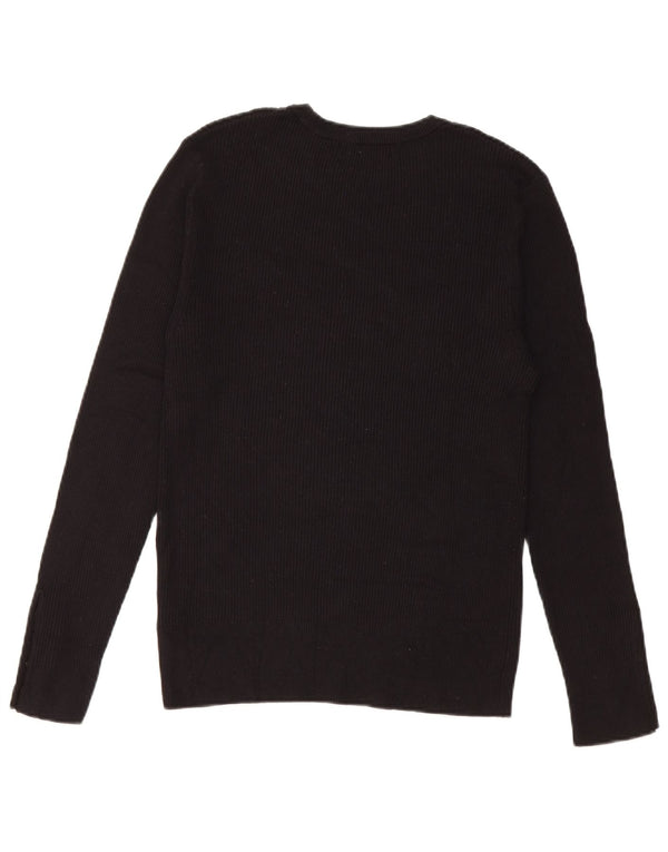 Marks & Spencer Dametop Langærmet UK 12 Medium Sort Viscose