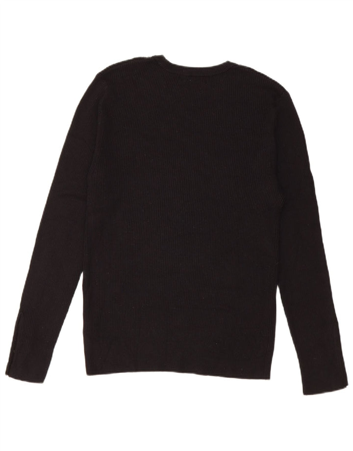 Marks & Spencer Dametop Langærmet UK 12 Medium Sort Viscose