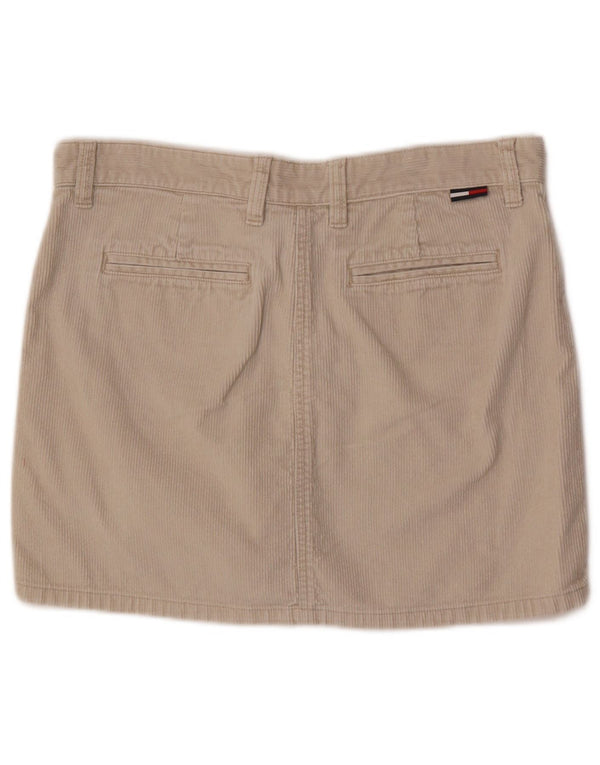 Tommy Hilfiger Dame Mini Corduroy Nederdel US 9 Medium W30 Beige Bomuld