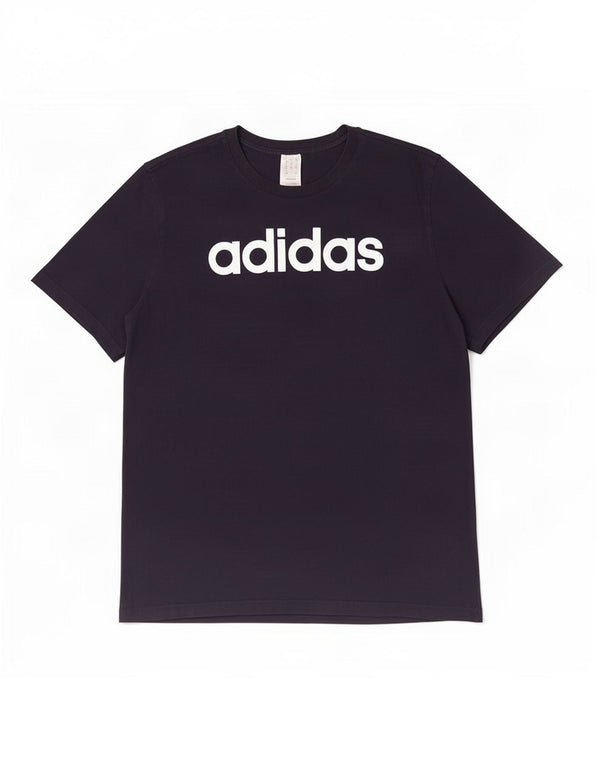 Adidas Grafisk T-shirt top til mænd 2XL marineblå bomuld