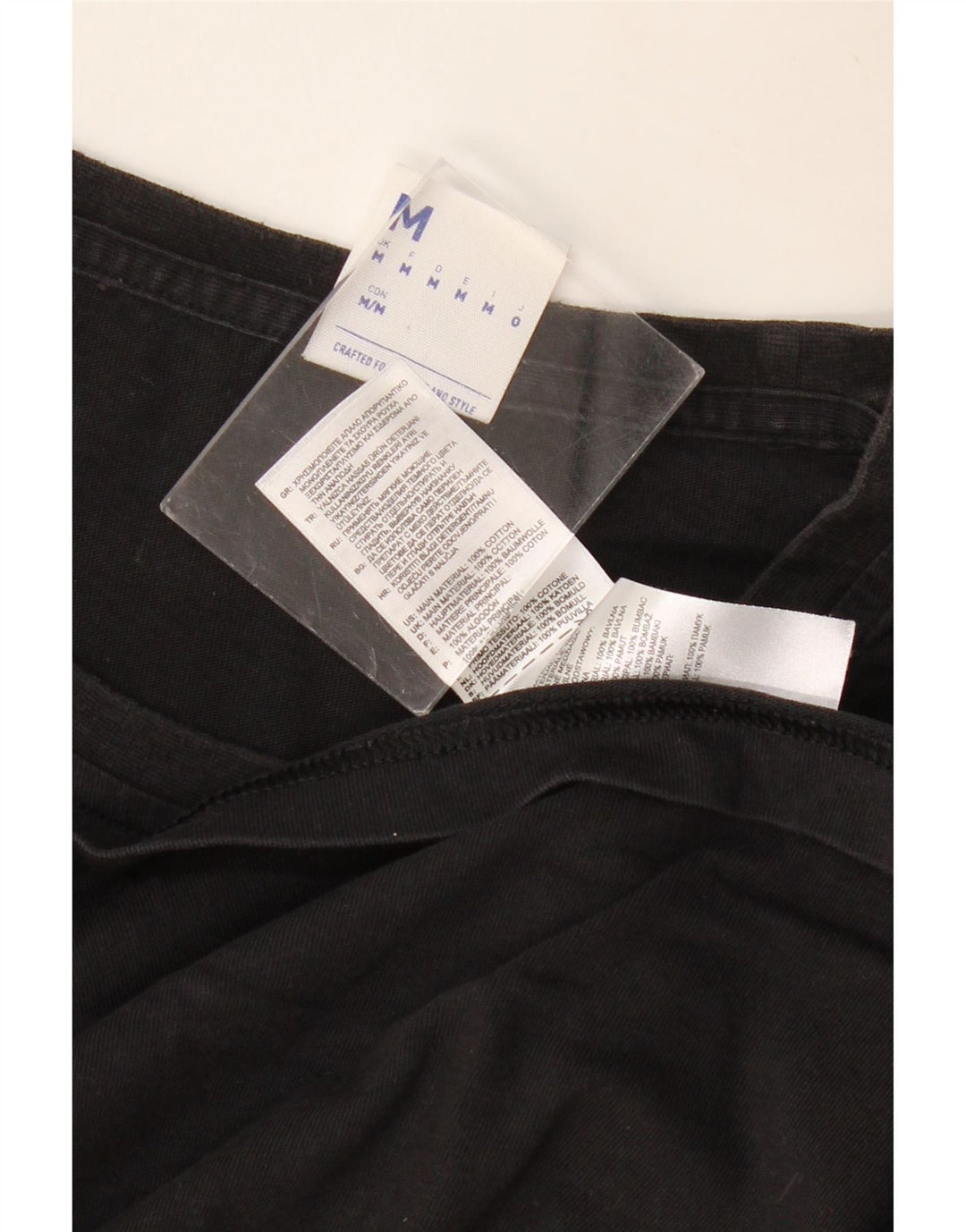 REEBOK Herre grafisk T-shirt Top Medium Sort Bomuld