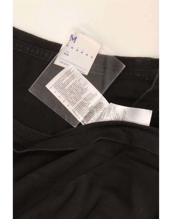 REEBOK Herre grafisk T-shirt Top Medium Sort Bomuld