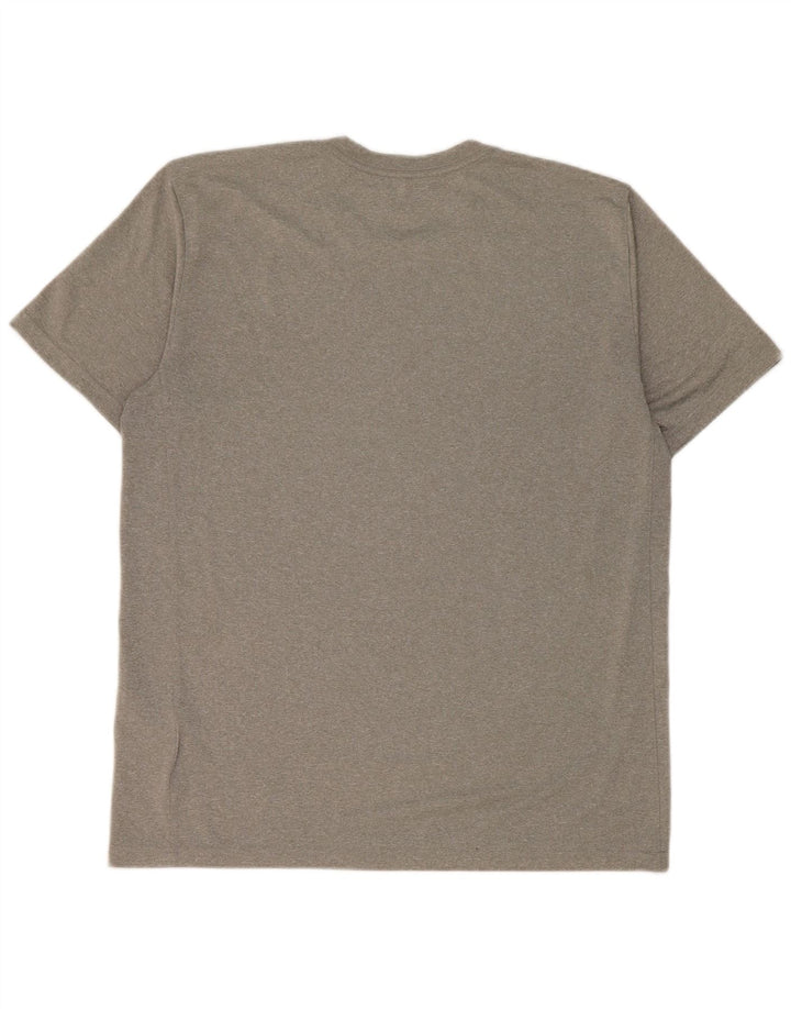 Nike Herre Dri Fit T-Shirt Top Stor Grå Polyester
