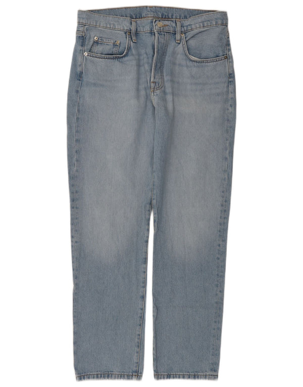 Massimo Dutti Dame Højtaljet tilspidsede Jeans EU 44 XL W34 L30 Blå Bomuld