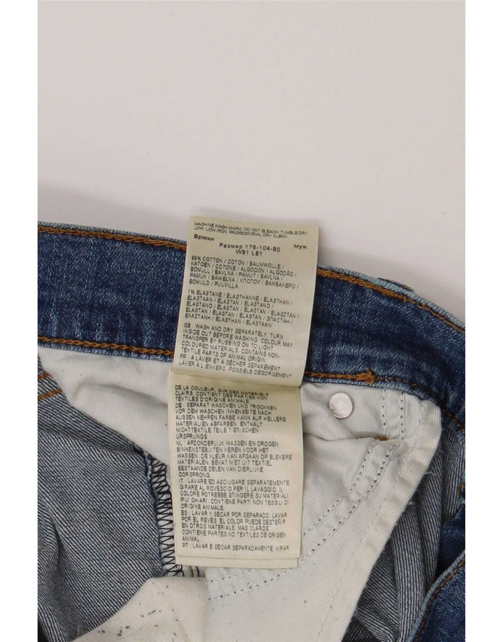 Wrangler Herre Larston Slim Jeans W36 L32 Blå Bomuld
