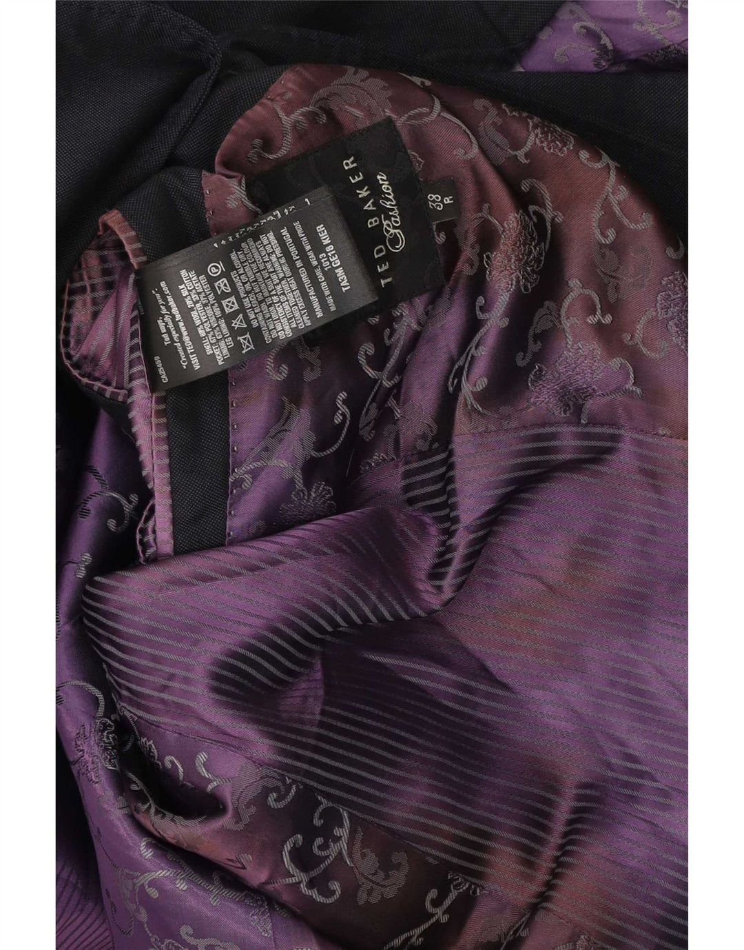 Ted Baker Herre 1 Knap Blazer Jacket UK 38 Medium Sort Uld