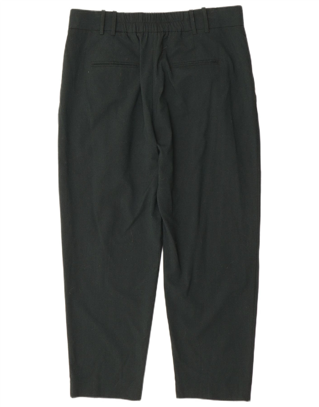 Zara Womens Pegged Cropped Trousers XL W36 L26 Green Polyester