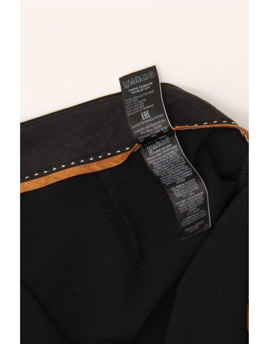 Marks & Spencer Dame Bootcut Suit Bukser UK 12 Medium W32 L30 Black